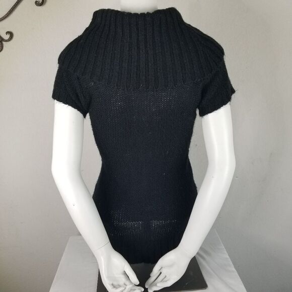 La Classe‎ Couture Black Acrylic Cowl Neck Sweater Size S - Picture 3 of 8